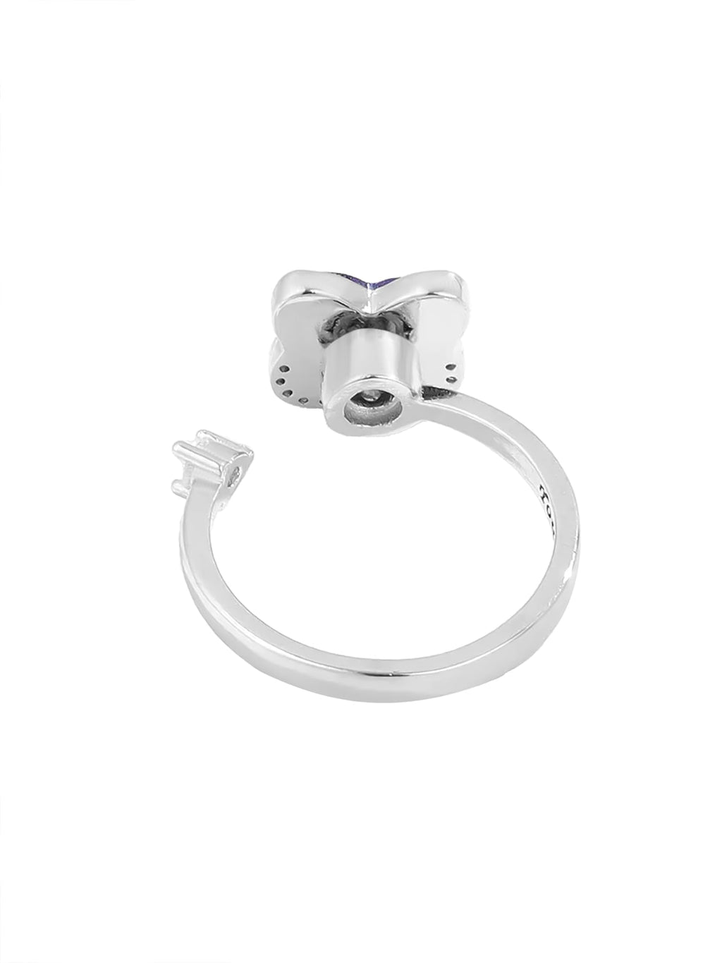 Blue Cubic Zirconia Adjustable Ring