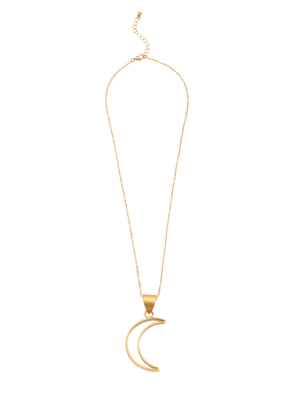 Moon Charm Gold Chain Necklace