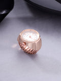 Stretchable Rose Gold Watch Inspired Ring
