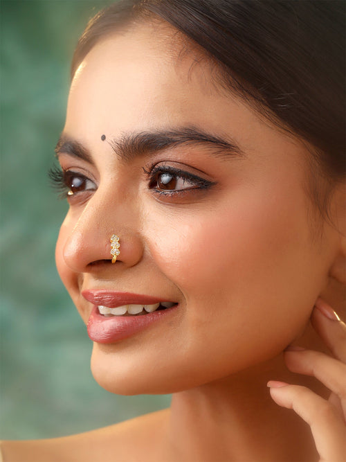 Gold Silver Plated Nose Clip Ring