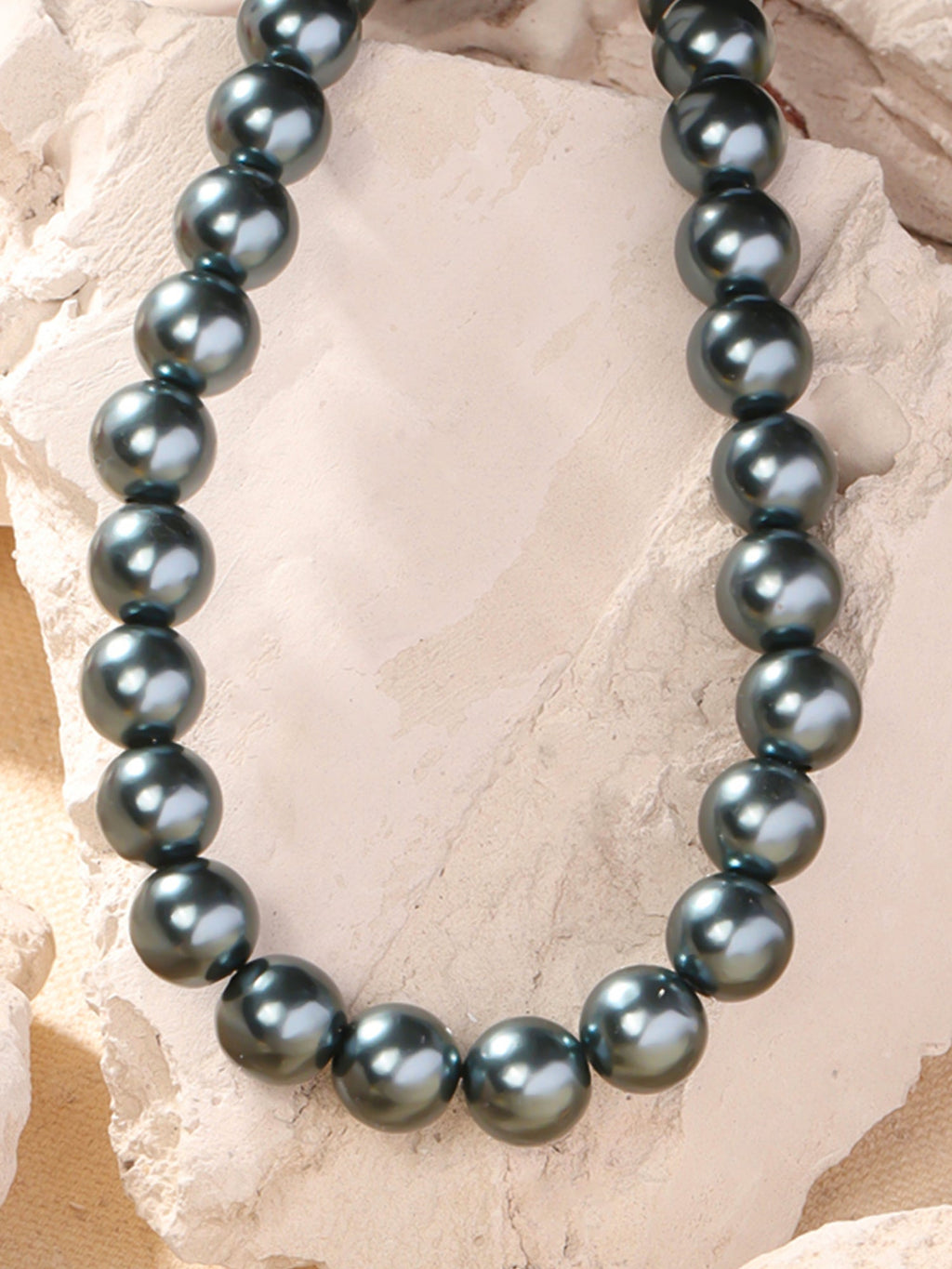 Grey Pearl Statement Choker Necklace