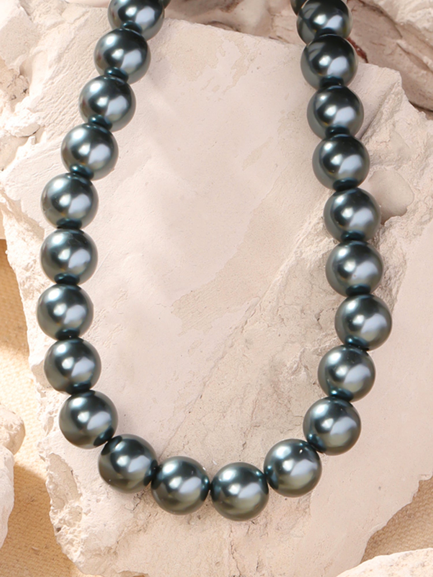 Grey Pearl Statement Choker Necklace