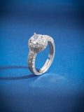 Silver Cubic Zircon Valentine Adjustable Ring