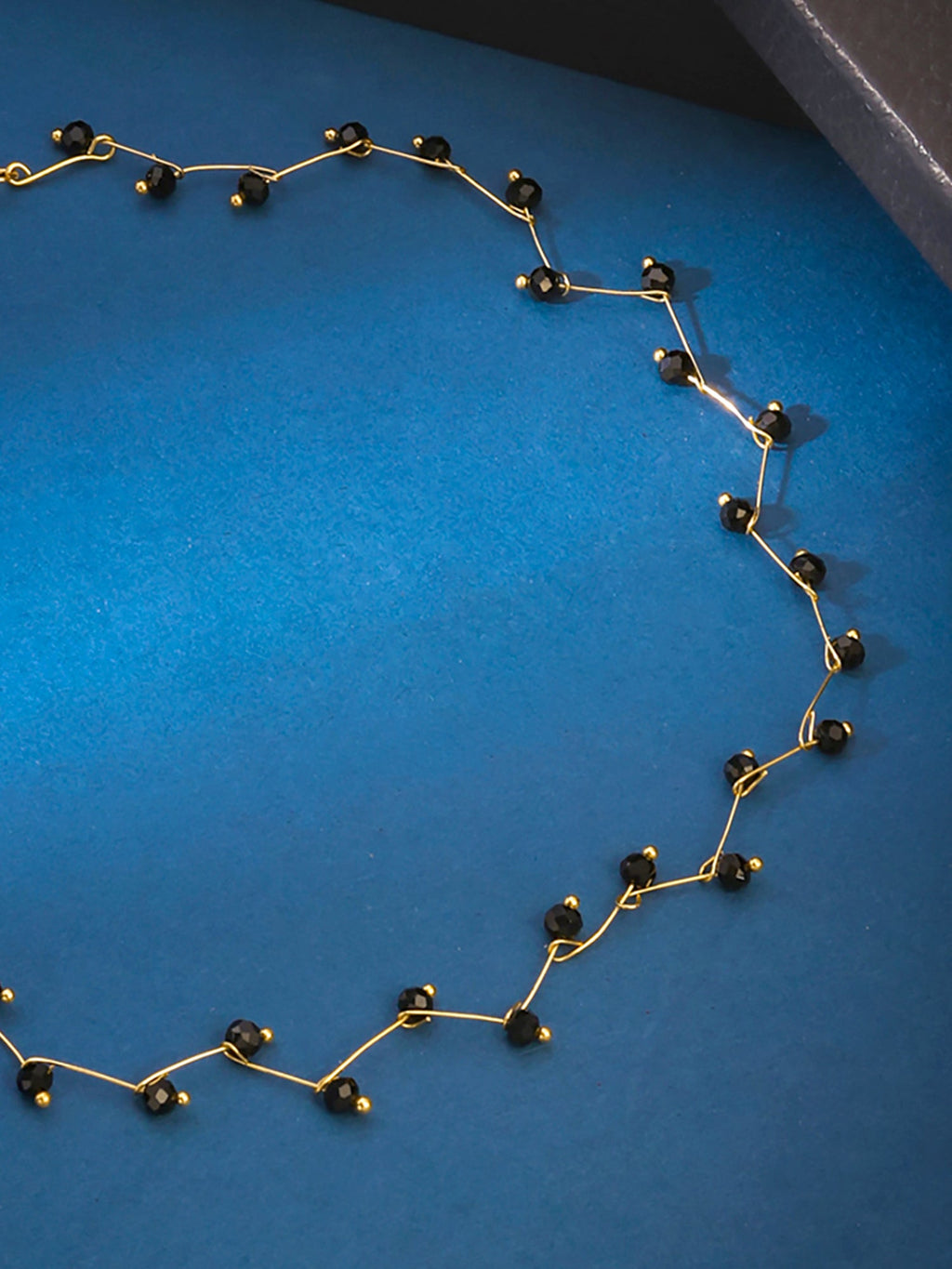 Black Stone Fashion Gold Choker Necklace