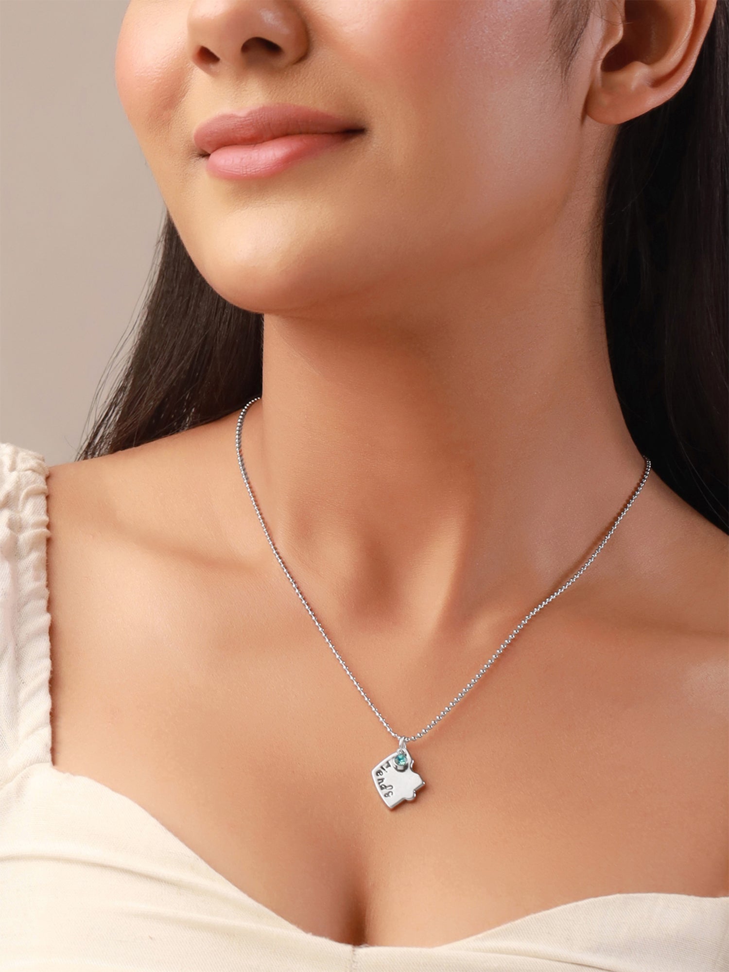 Heart Best Friend Silver Pendant Necklace