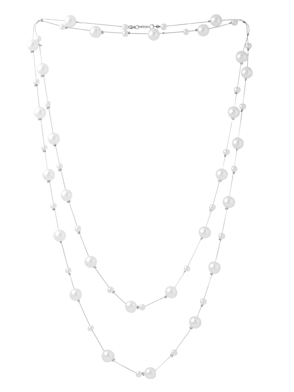 White Pearl Multi Layer Necklace