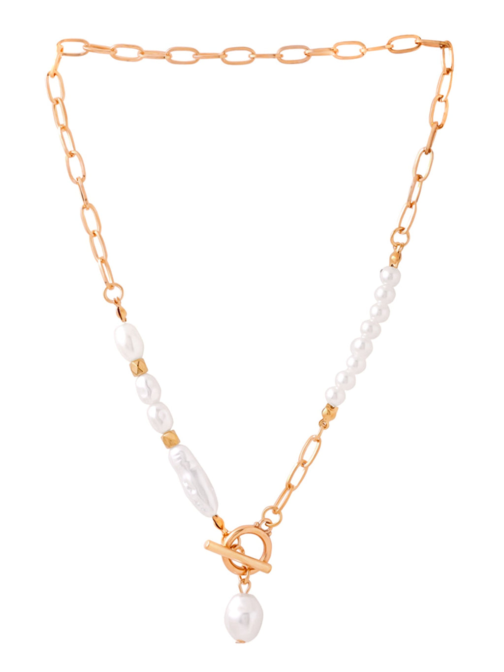 Gold Pearl Chain Fashion Necklace