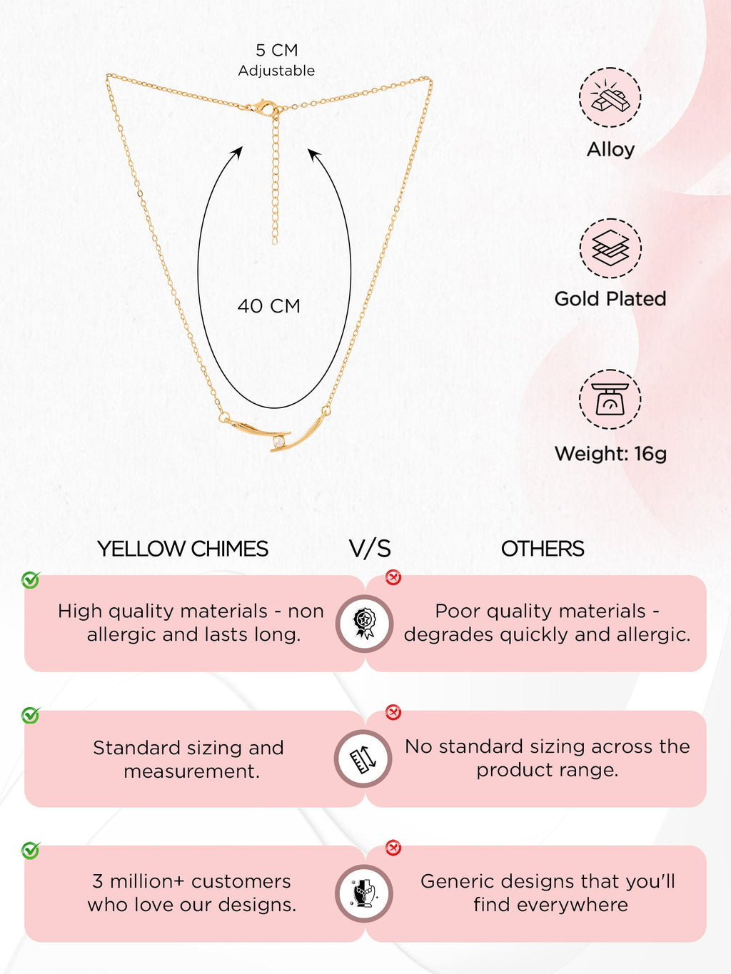 Crystal Charm Combo Pendant Necklace