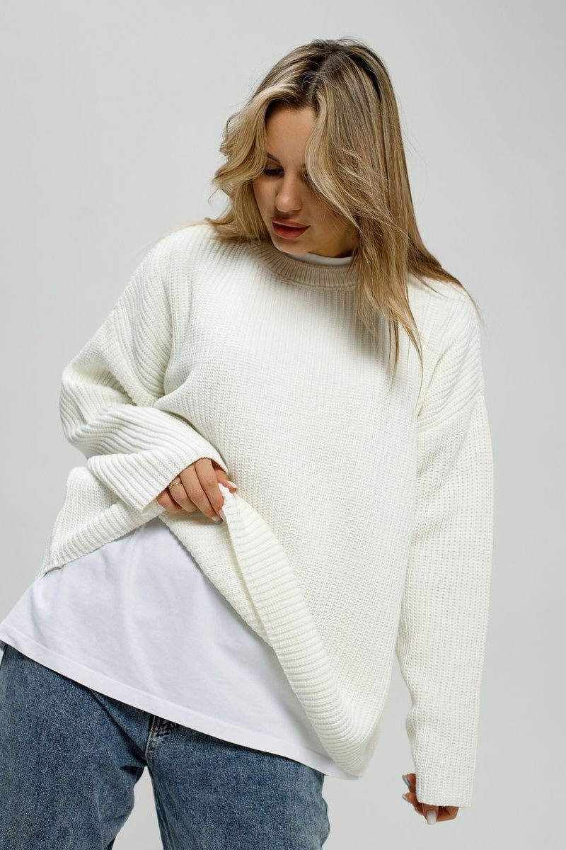 Relaxed Pullover Knit Sweater
