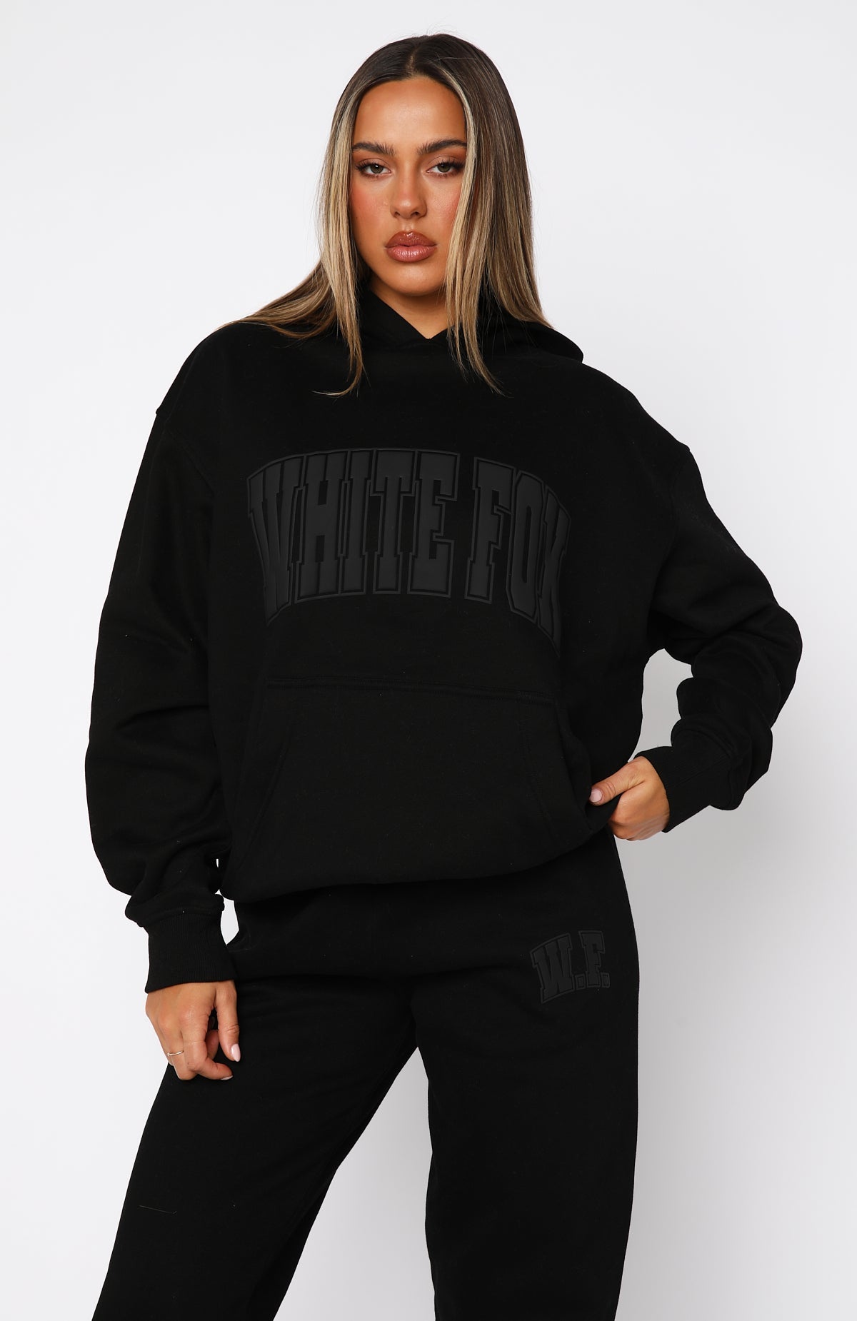 Decade Varsity Oversized Black Hoodie
