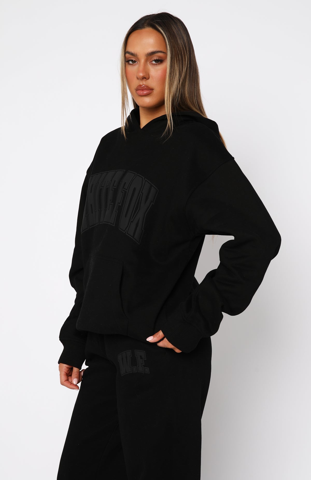 Decade Varsity Oversized Black Hoodie