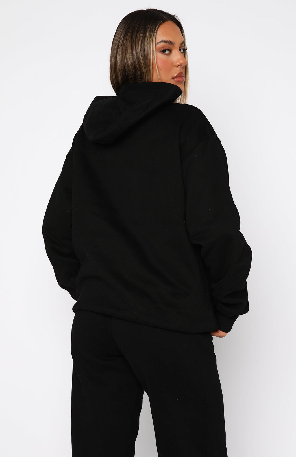 Decade Varsity Oversized Black Hoodie