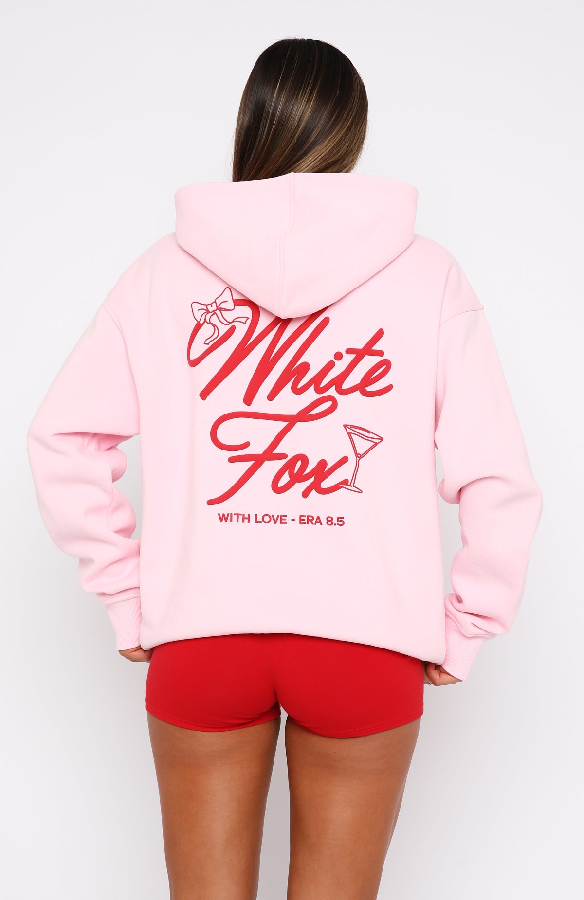 With Love & Kisses Oversized Baby Pink Hoodie