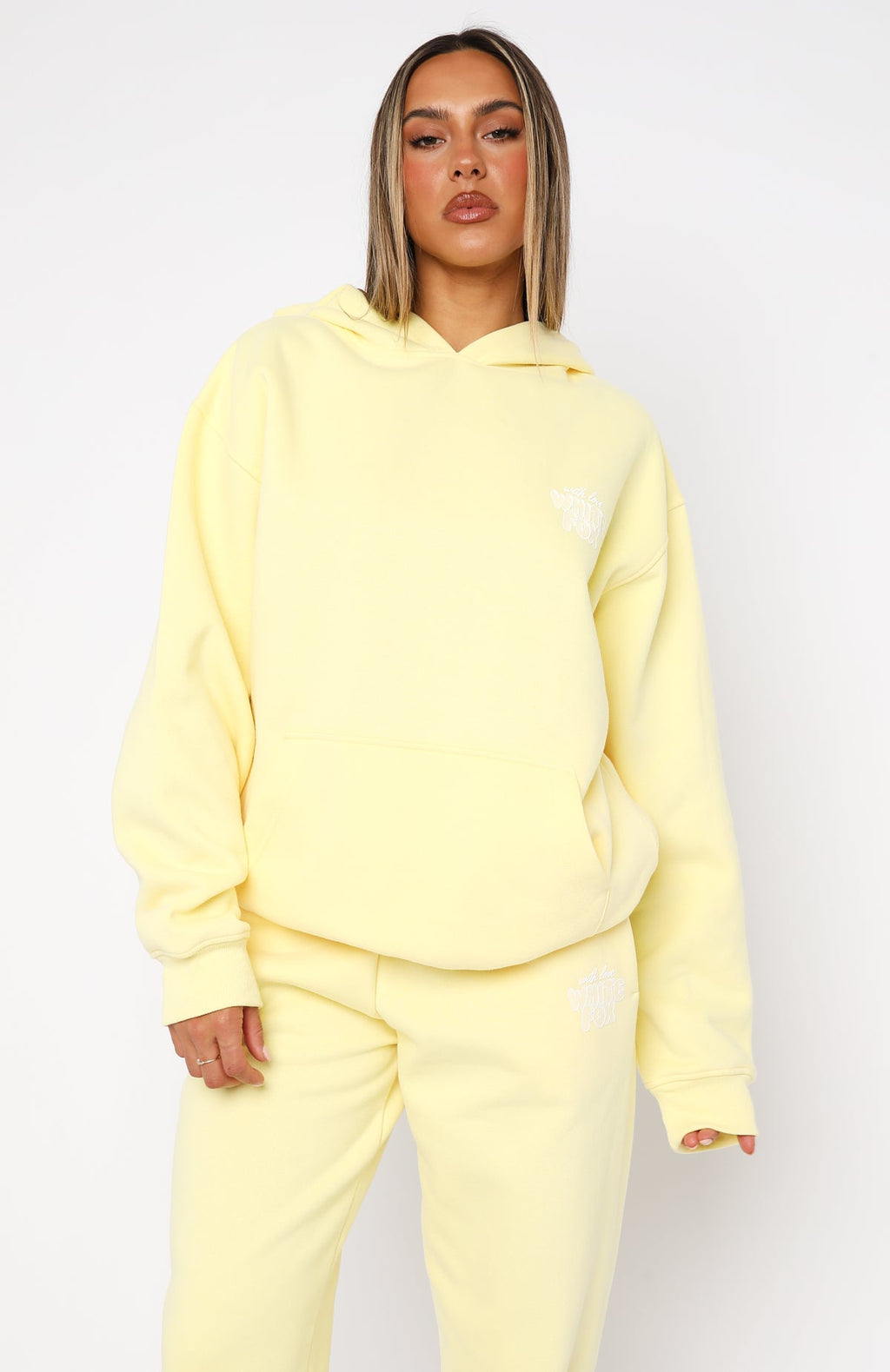 With Love Always Oversized Lemon Hoodie