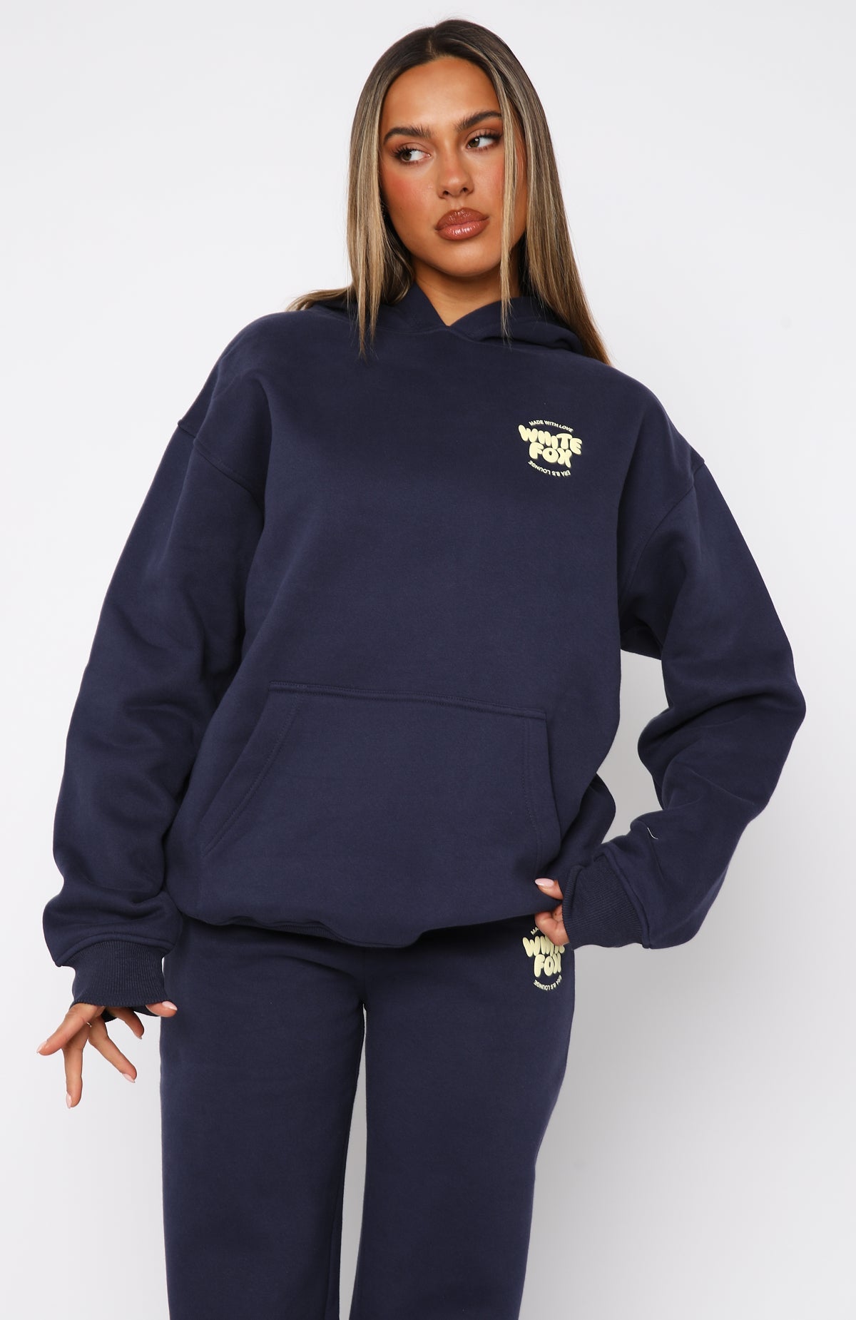 With Love Oversized Navy Hoodie