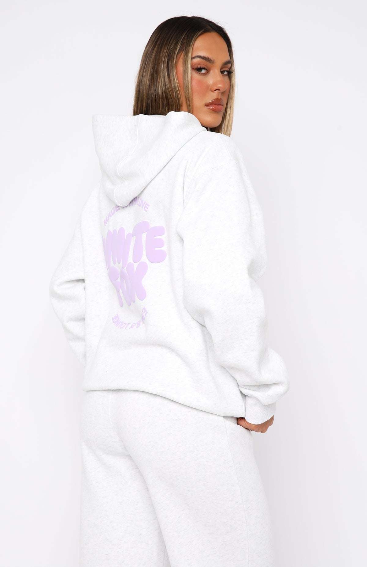 With Love Oversized Grey Marle Hoodie