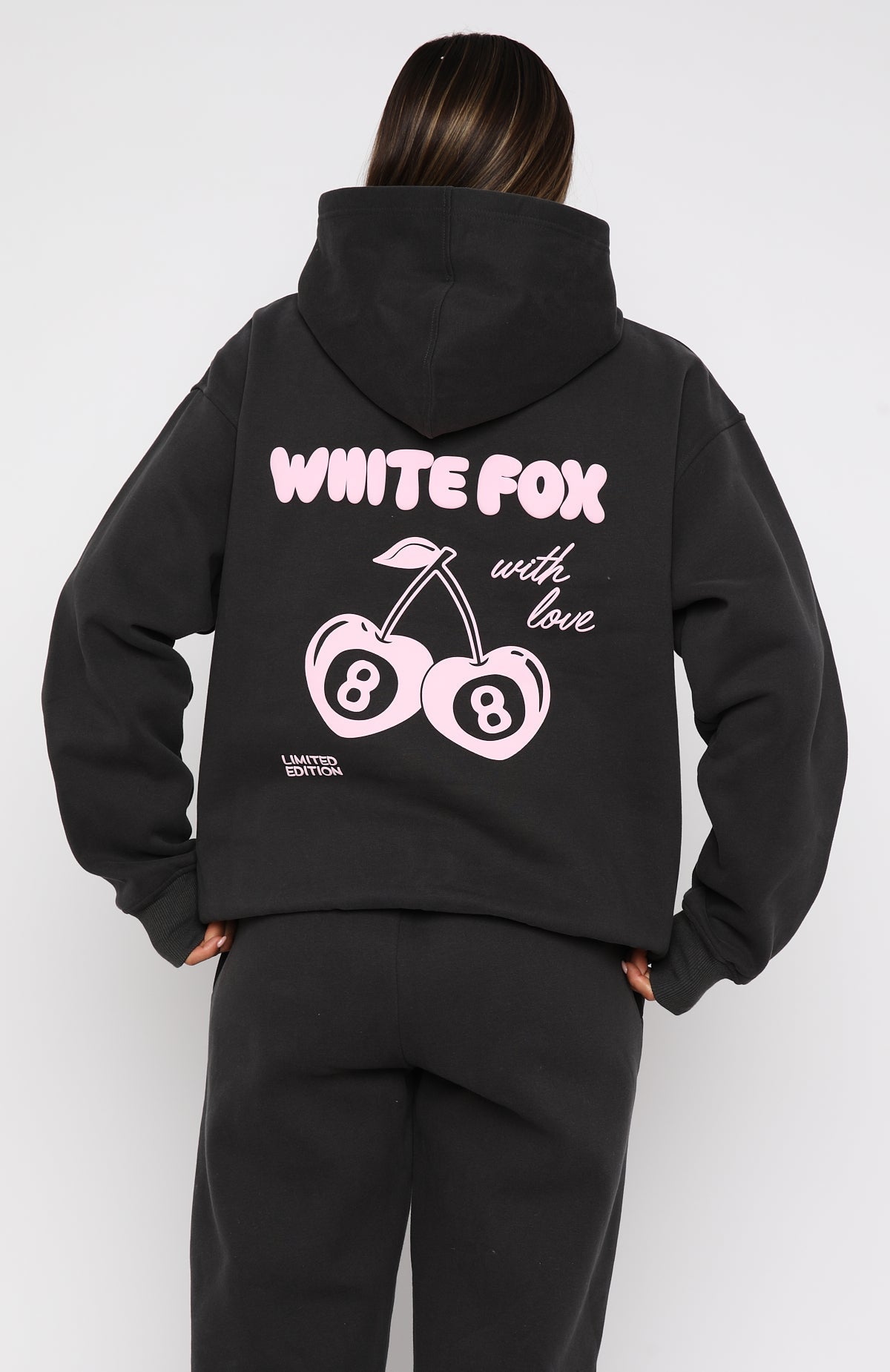 With Love Moment Oversized Charcoal Hoodie