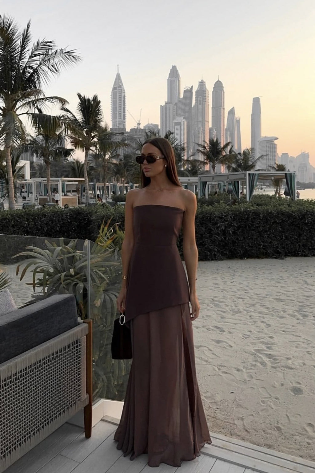 Refined Strapless Sleeveless Maxi Dress
