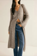 French Vintage Graceful Long Knit Cardigan