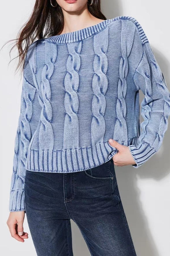 Classic Cable Off Shoulder Sweater