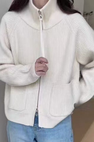 Relaxed High Neck Sweater