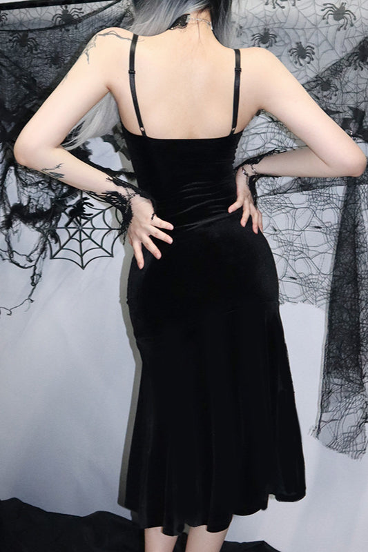 Dim Spliced Gothic Dress