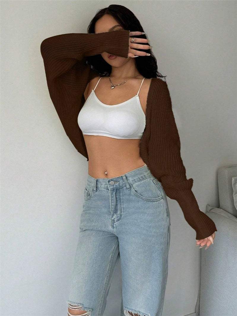 Relaxed Knit Shrug Cardigan