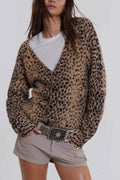 Soft V-Neck Animal Cardigan