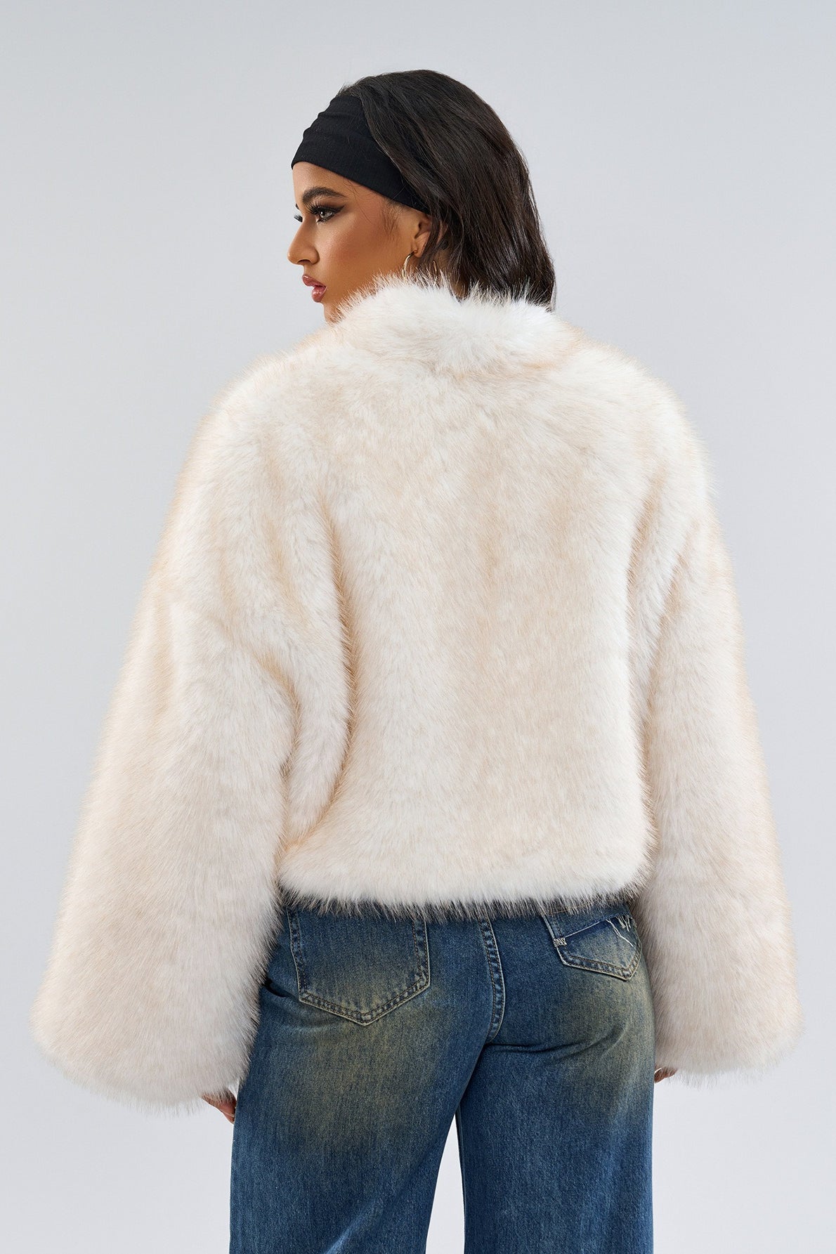 Retro Faux Fur Mini Coat