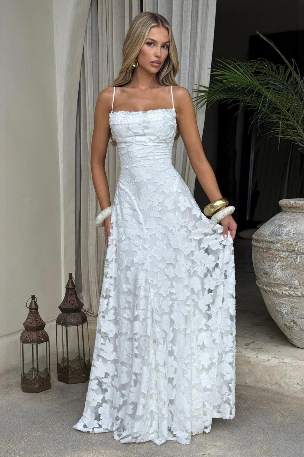 Chiffon Open Back Elegant Maxi Dress