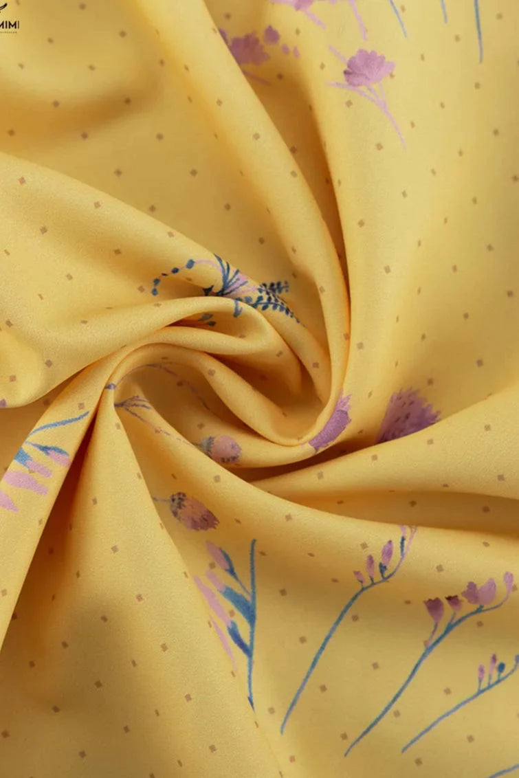 Casual Yellow Print Strap Floral Dress