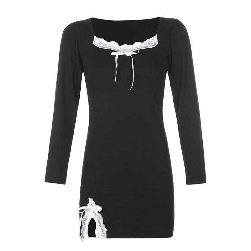 Off Shoulder Lantern Sleeve Mini Party Dress