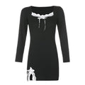 Off Shoulder Lantern Sleeve Mini Party Dress