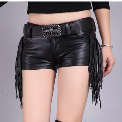 Skull Lace-up Low Waist Gothic Rock Short