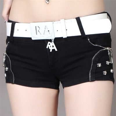 Skull Lace-up Low Waist Gothic Rock Short