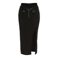 Black Irregular Summer Charm Split Party Skirt
