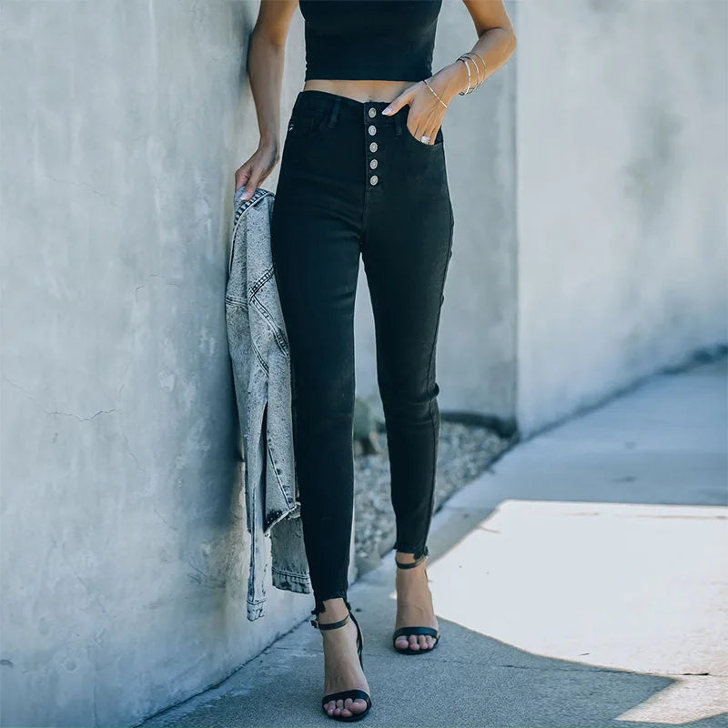 Elastic Pencil Color Stretch Fit Jean