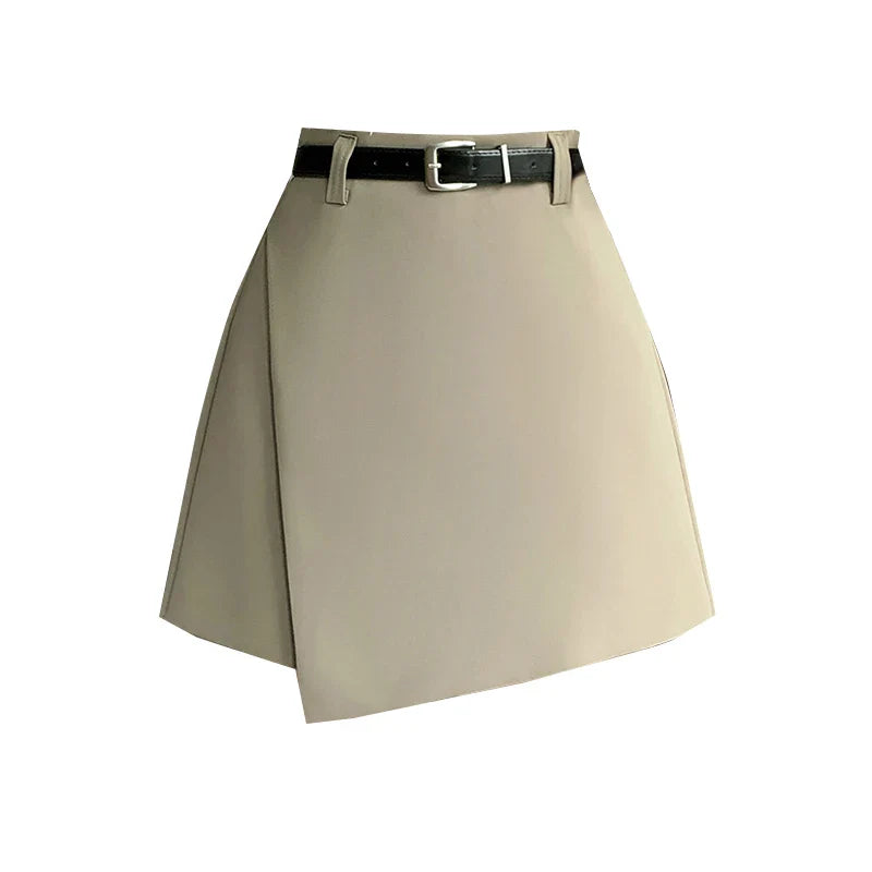 A-Line High Waist Korean Suit Style Short