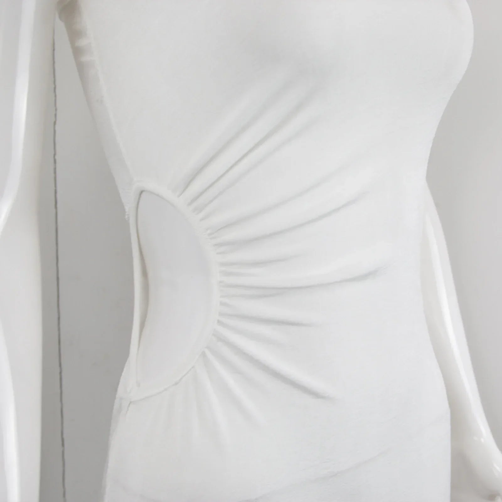 Black White Strap Bodycon Party Midi Dress
