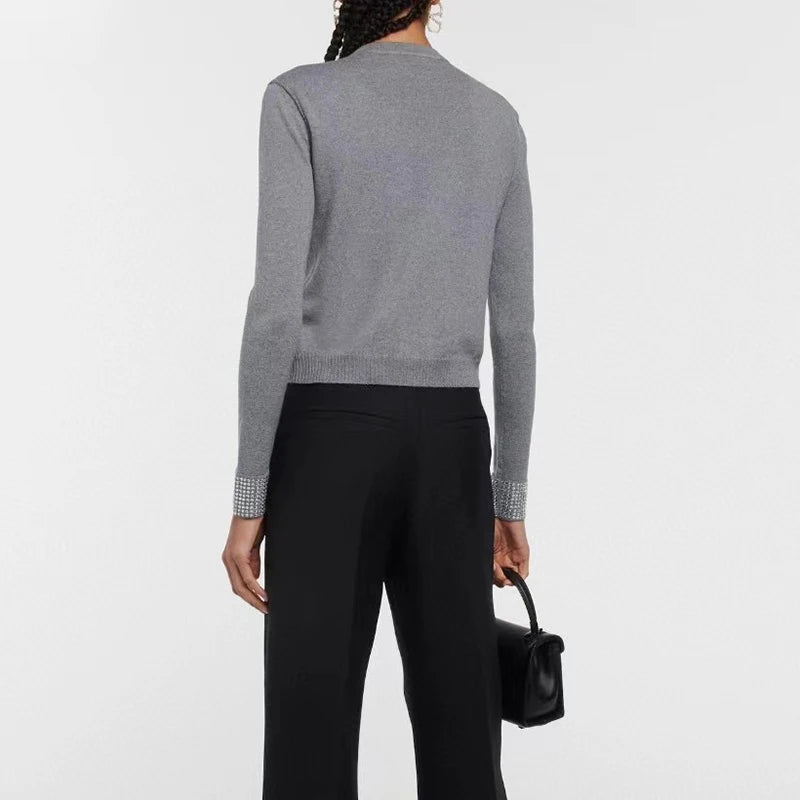 Wool Cuff Y2K Knit Style Sweater