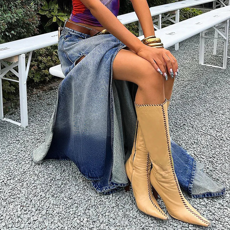 Front Split Mini High Waist Summer Skirt