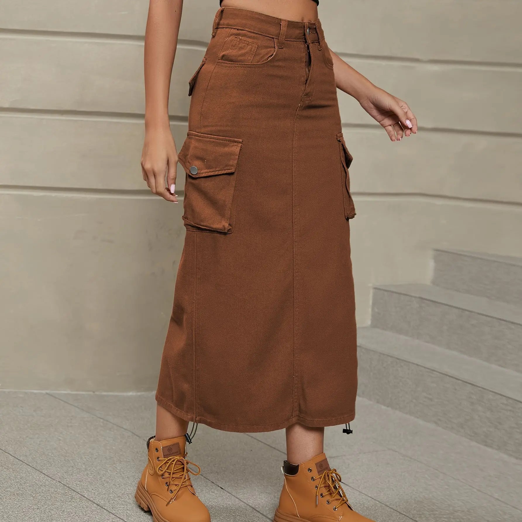 High Waist Fit Bag Hip Y2K Street Summer Skirt
