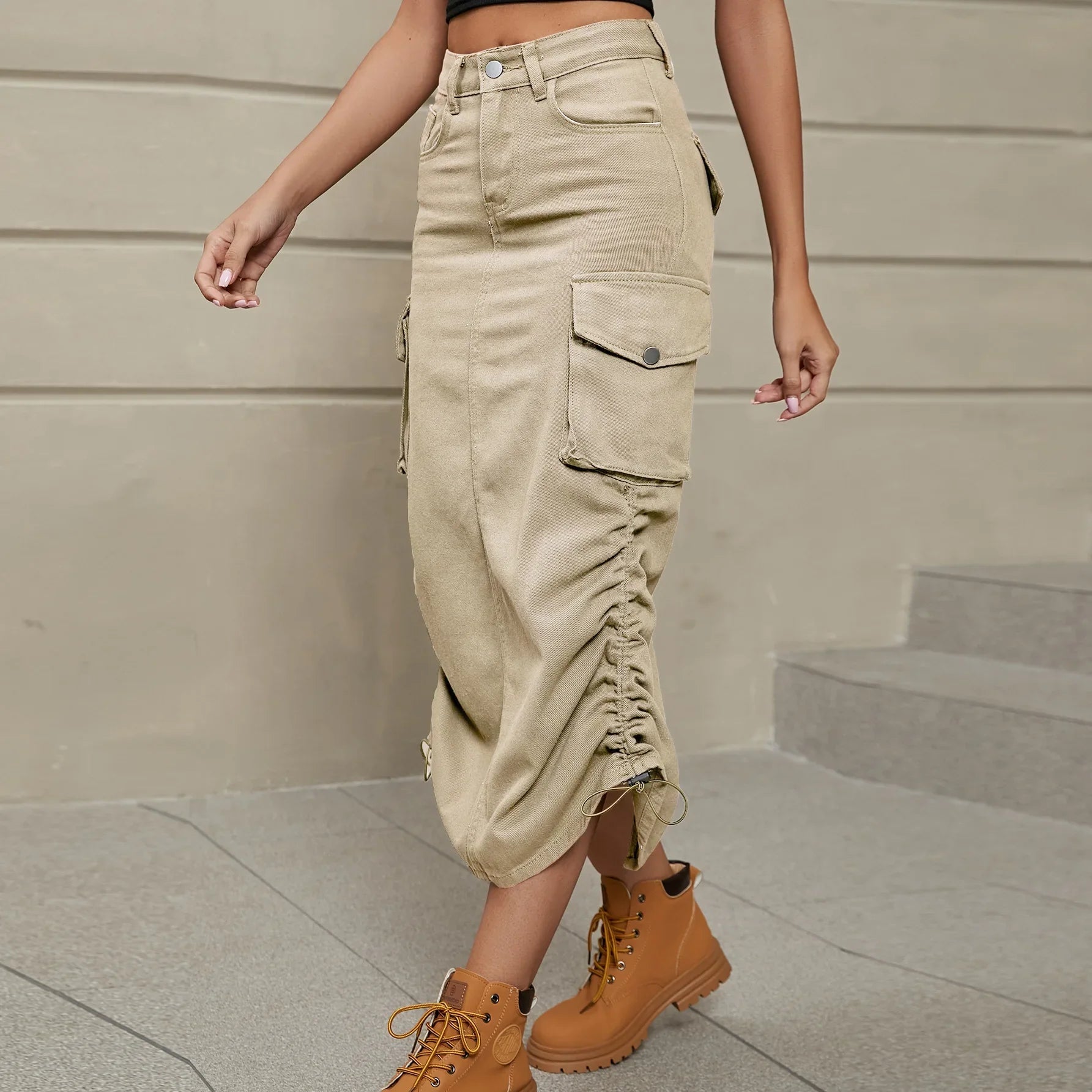 High Waist Fit Bag Hip Y2K Street Summer Skirt