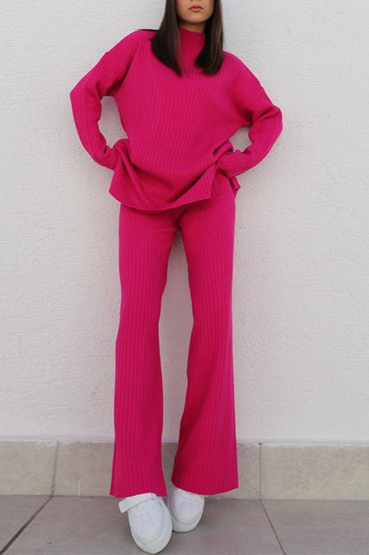 Elegant High Neck Knit Sweater