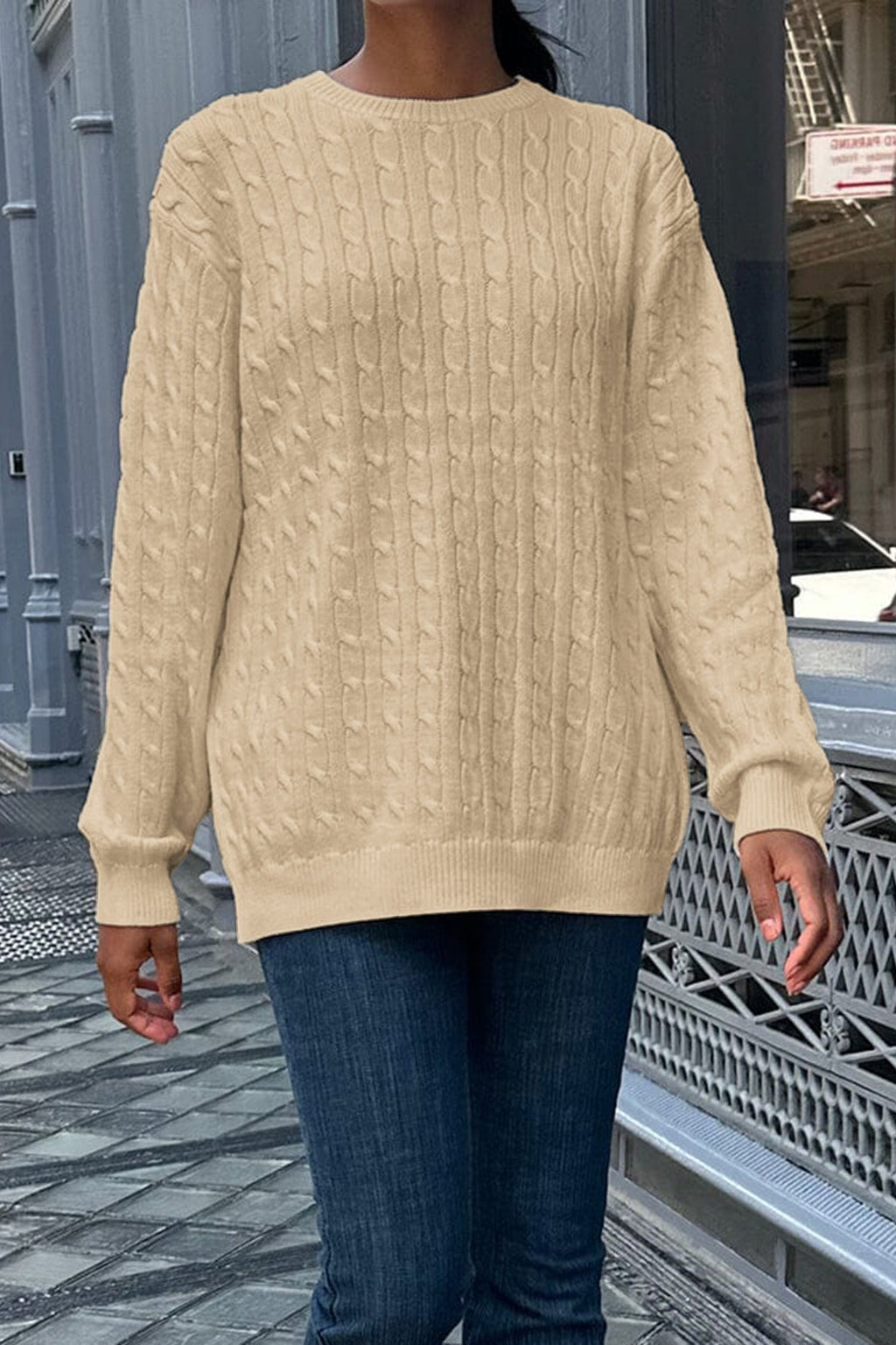 Minimal Solid Long Sleeve Sweater