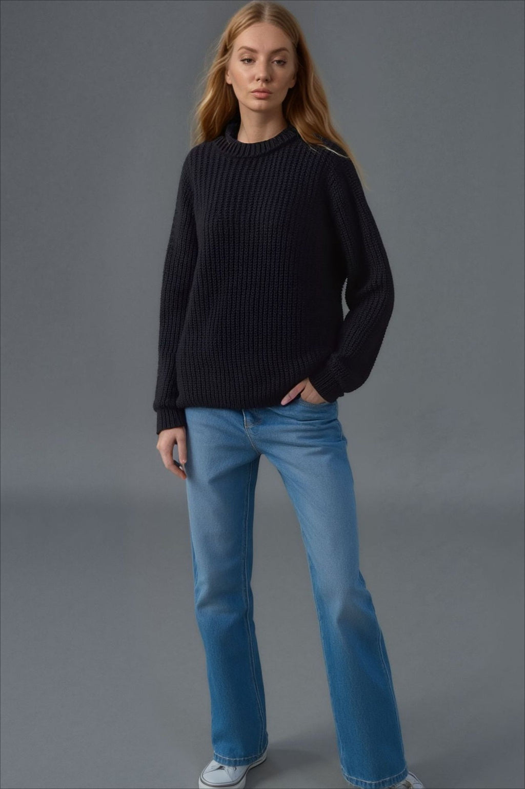Casual Lantern Sleeve Sweater