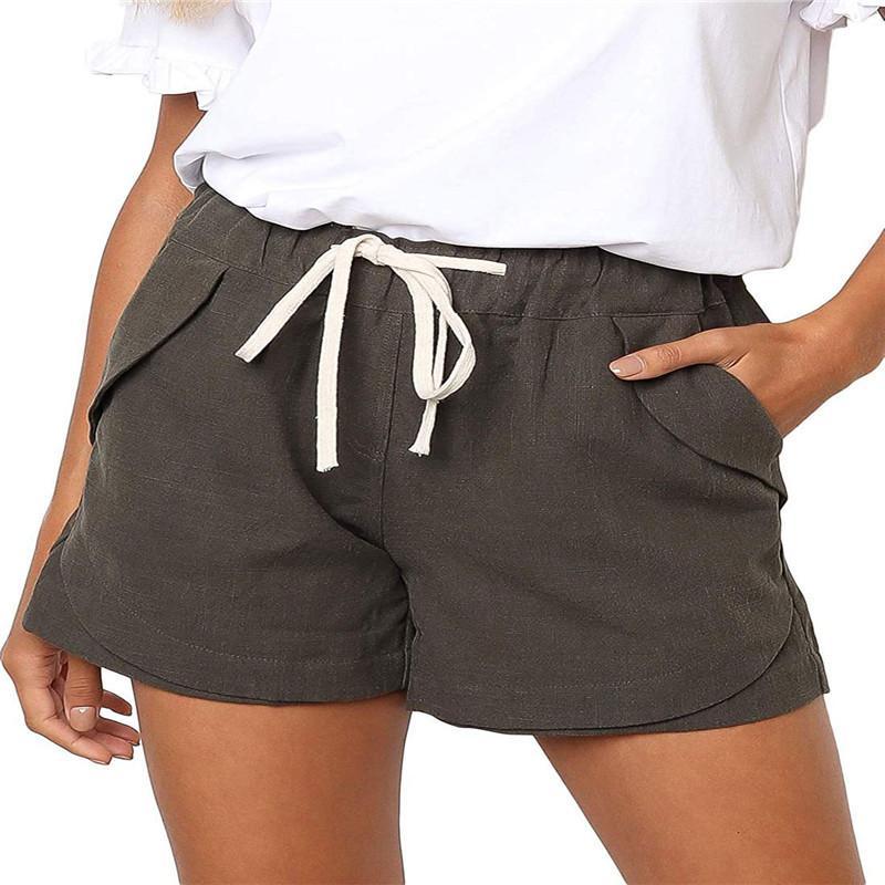 Linen Drawstring Pocket Comfort Short
