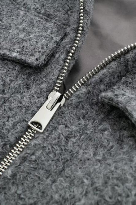 Street Style Tweed Cropped Coat