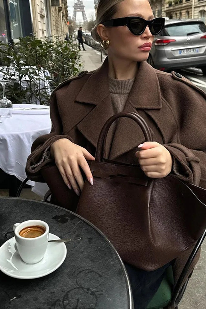 Vintage Lapel Wool Coat