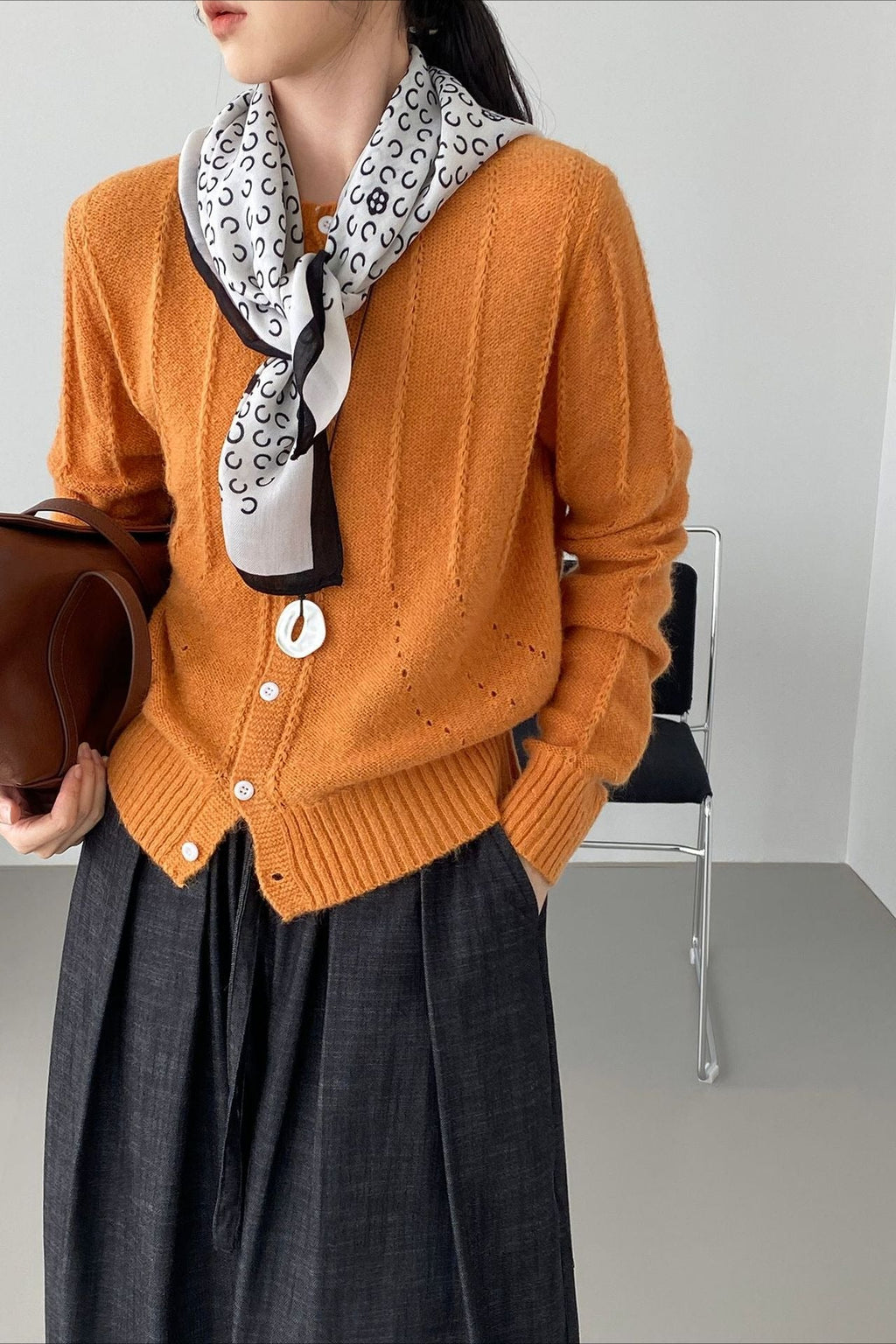 Elegant Wool Knit Cardigan